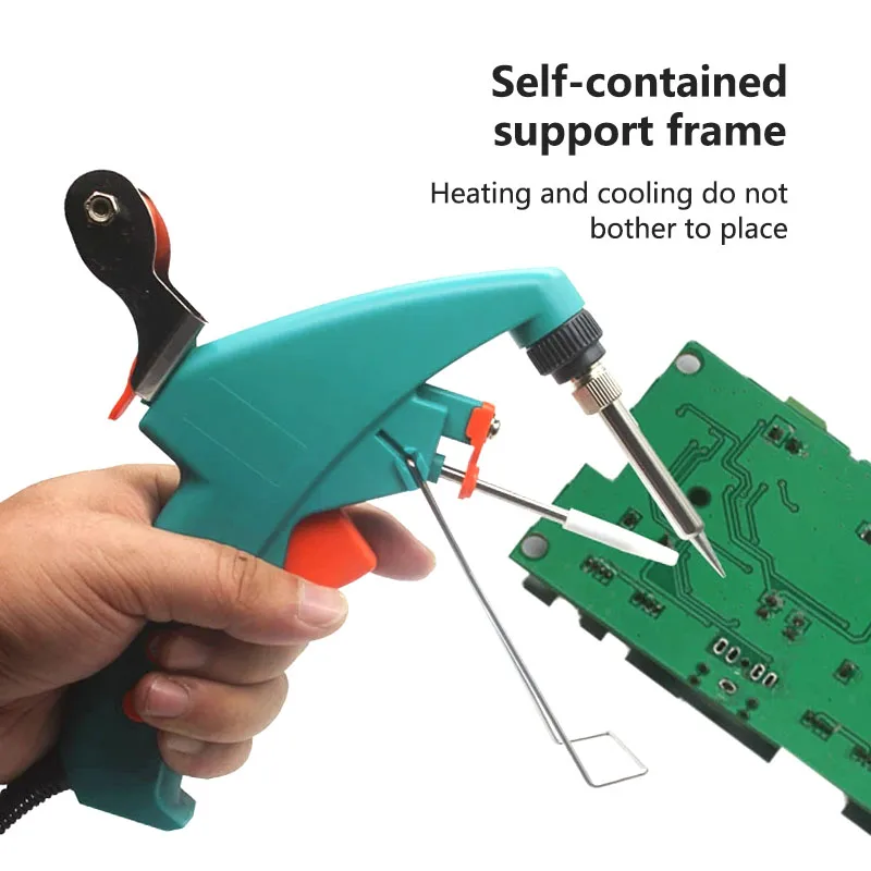 Cyan hand-held 220V 60w manual soldering gun Automatic feed tin wire heating welding gun