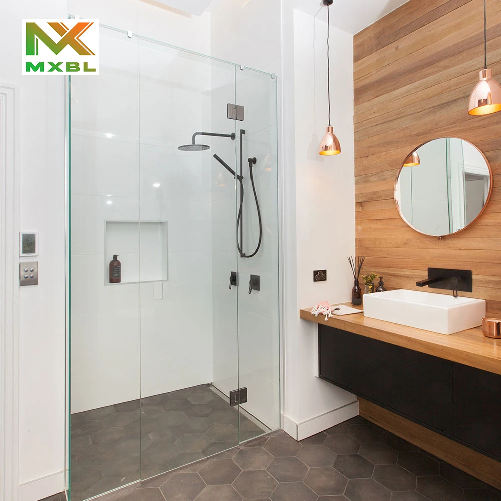 Factory OEM Glass Toughened Glass Shower Sliding Door Shower Room Transparent Railing Staircase Wash Room