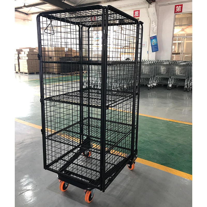 Складная оцинкованная металлическая клетка для хранения контейнер из проволочной сетки
