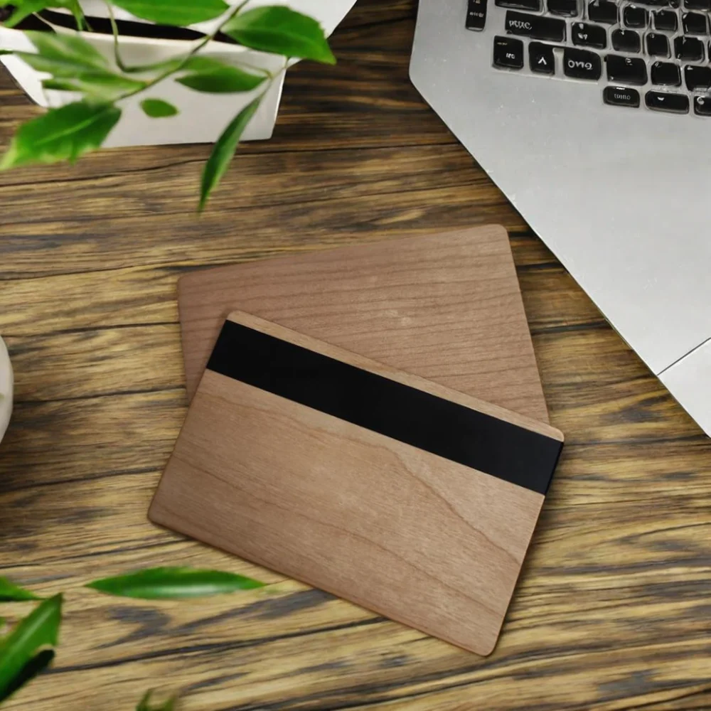 High Quality Green 100% Recyclable rfid wood Cards Smart Rfid Wood Business Membership VIP Card