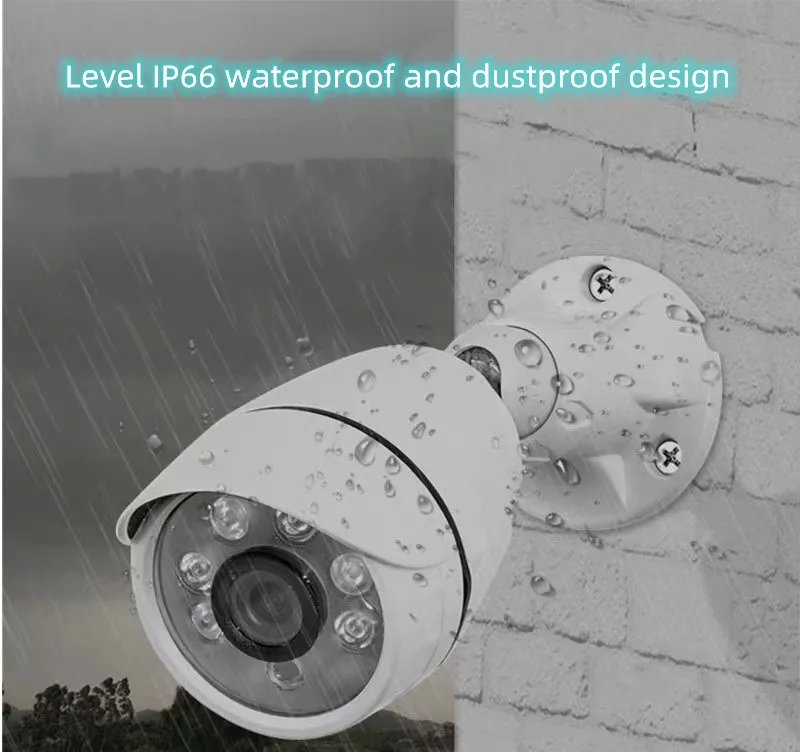 CCTV 4 Camera System contains 500GB hard drive Kit metal case waterproof HD 4K CCTV camera and Dvr kit