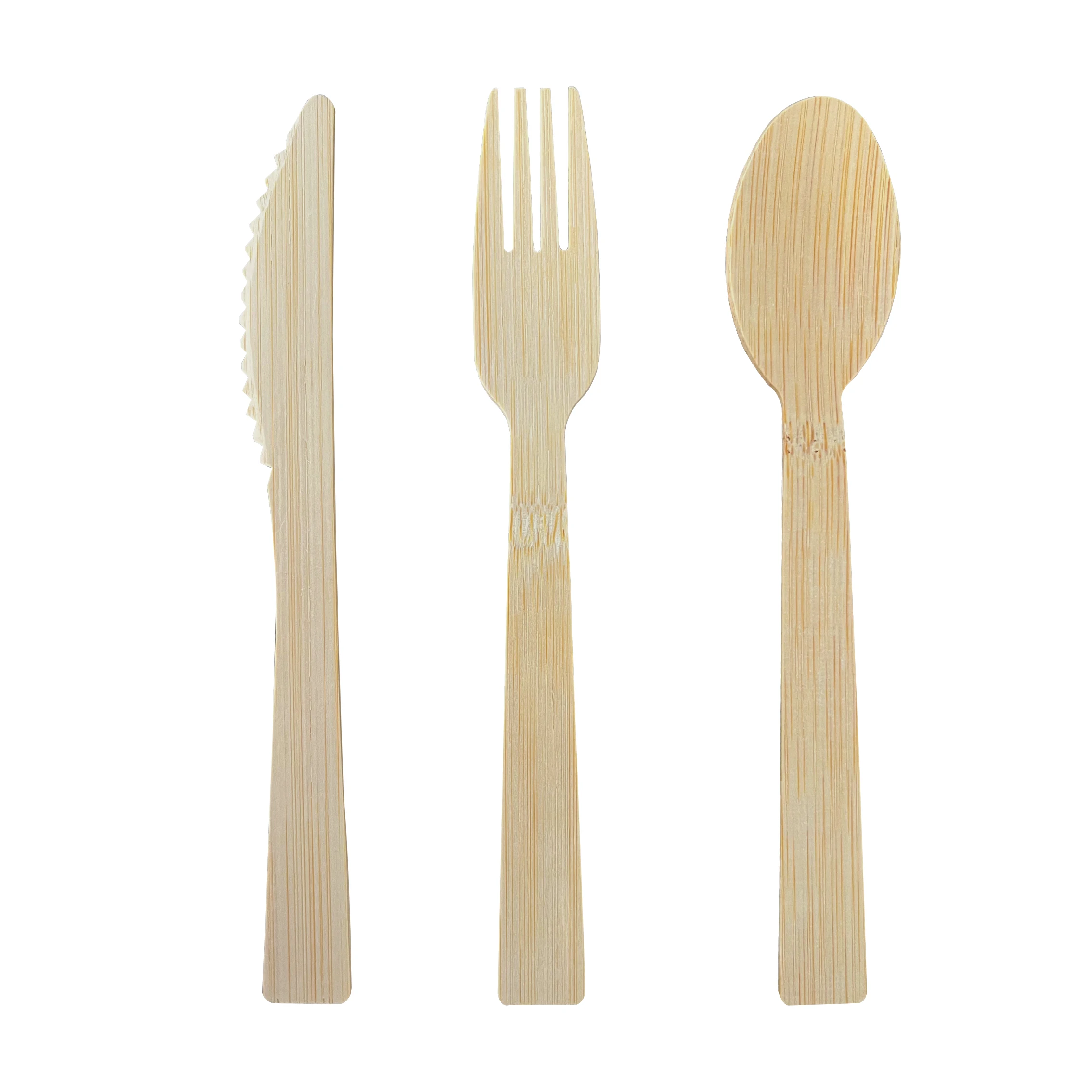 Yada Bamboo Disposable  Cutlery Sets Natural Biodegradable Spoons Forks Knives YD-BC-170 kit 4 in 1 250sets