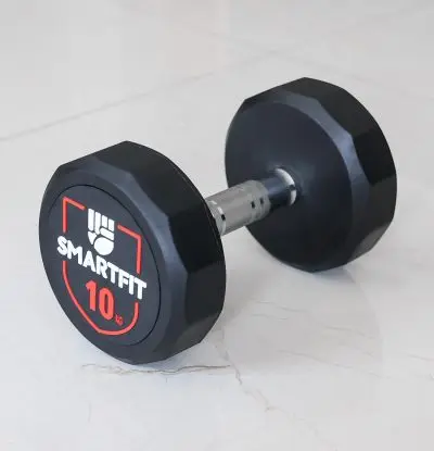 Smartfit Dumbbell Set Rubber Coated Dumbber Manufacture Round Head Dumbbell