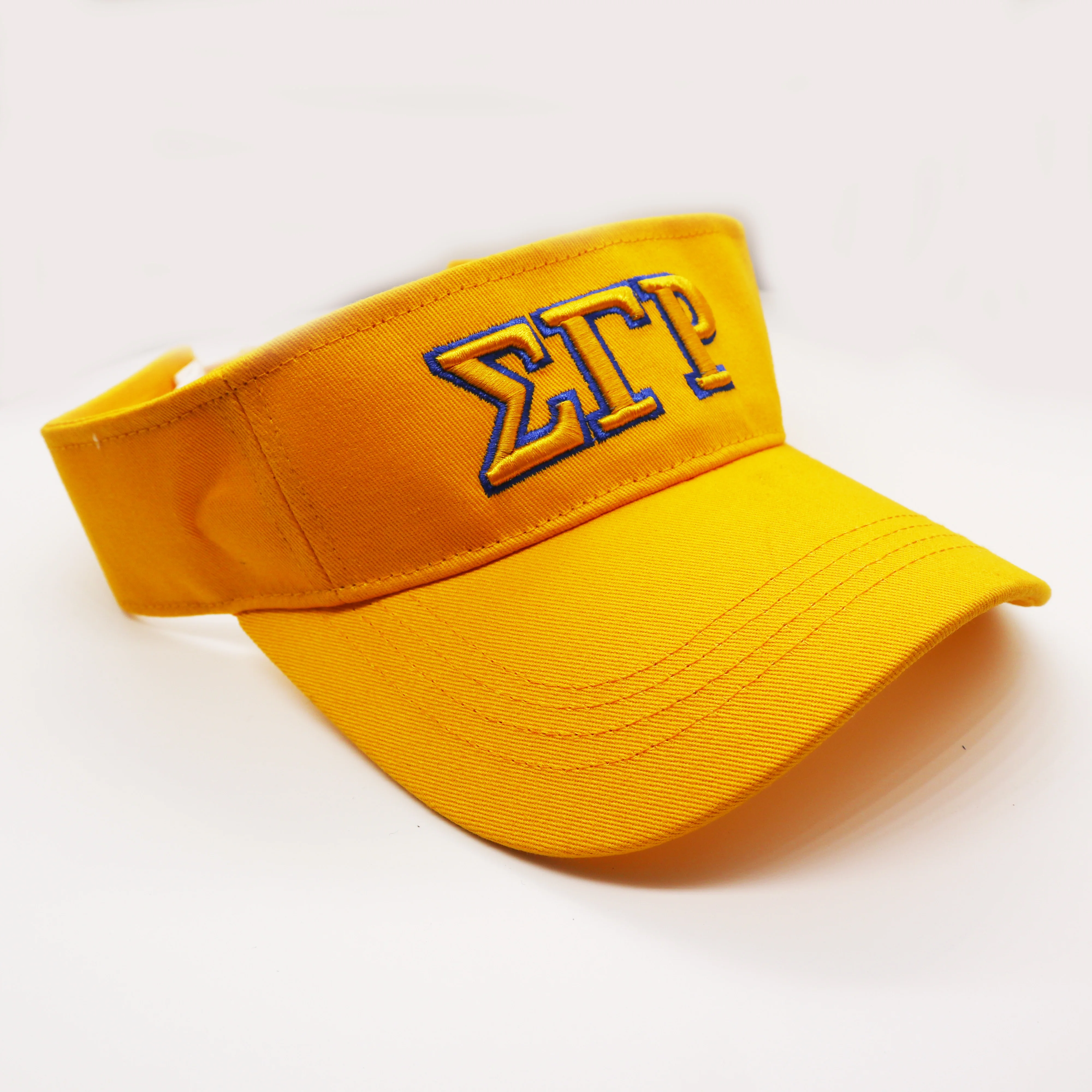 Gold Yellow Sigma Gamma Rho Sorority Visor Hat Greek Camo Visor Hat Personalized Logo Snapback Hat