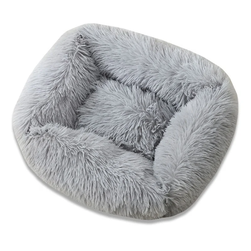 Winter Rectangle Soft Fluffy Pet Bed for Small and Big Animas