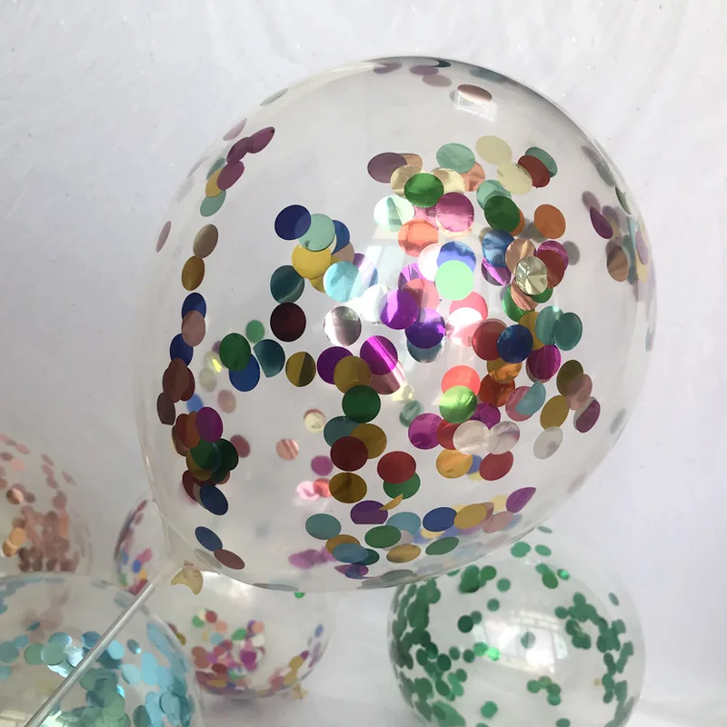 12 inch latex balloon Wedding decoration birthday party decoration paper sequin balloon stuff golden bubble confetti balloon