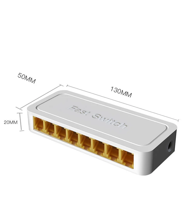 100Mbps 8 Ports Mini Fast Ethernet LAN RJ45 Network Switch Switcher Hub VLAN Support