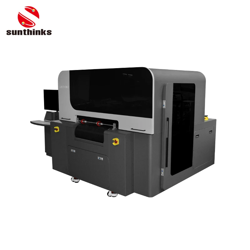 Sunthinks New Inkjet Matel Box Plastic Cards Plastic Bags Single Pass UV Printer