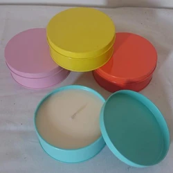 2021 china suppliers sells home decorative multi-color natural beeswax travel tin candles