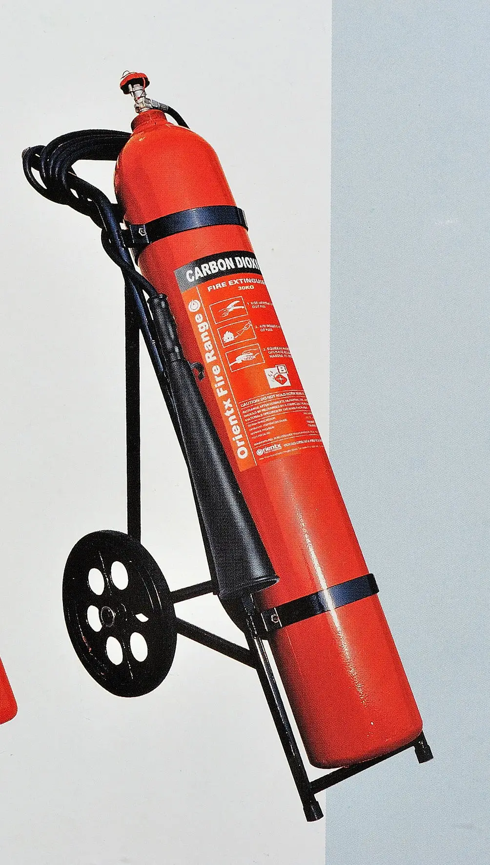 Howdy economic price trolley 25kg carbon dioxide co2 fire extinguisher for sale