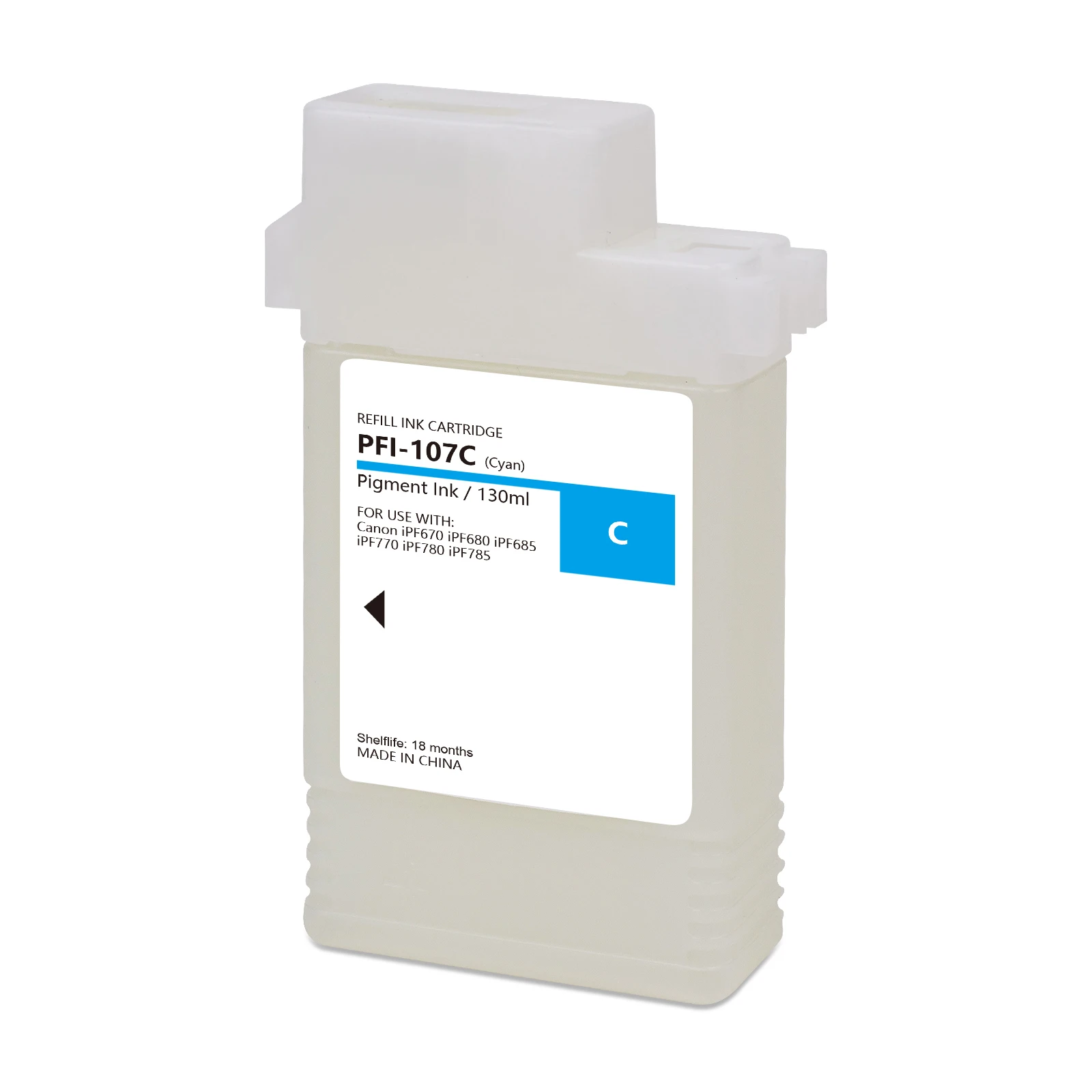 130ML PFI 107 IPF 670 Refillable ink Cartridges Full With Dye Ink for canon iPF 670 680 685 770 780 785 Printer