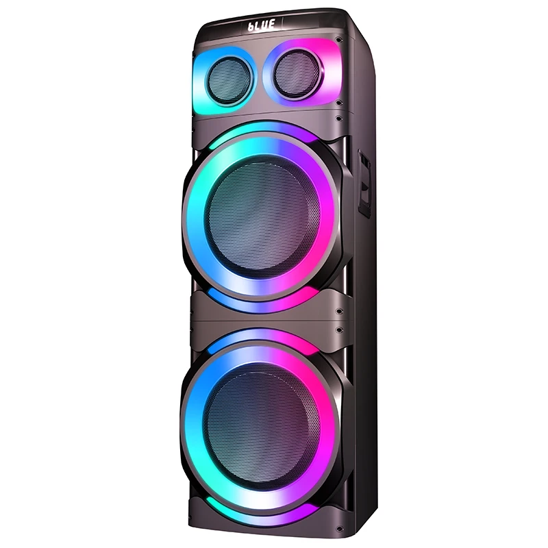 New big sound Bluetooth speaker subwoofer rgb Dazzle light speaker Party Boombox Speaker  with microphone