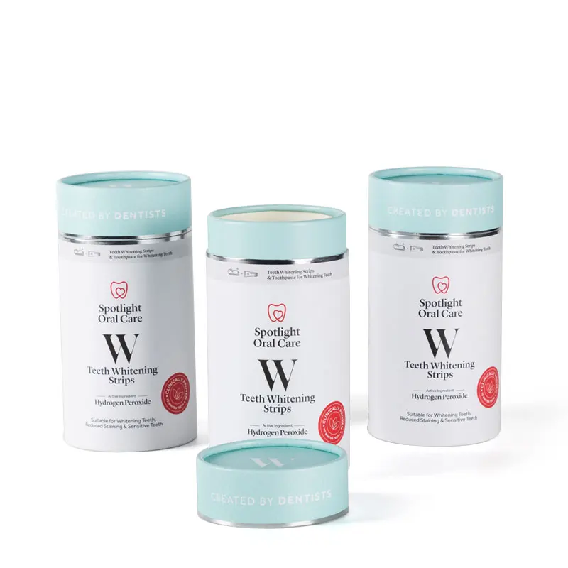 wholesale toothpaste package printing logo cardboard cylinder round custom cardboard paper tube packaging box