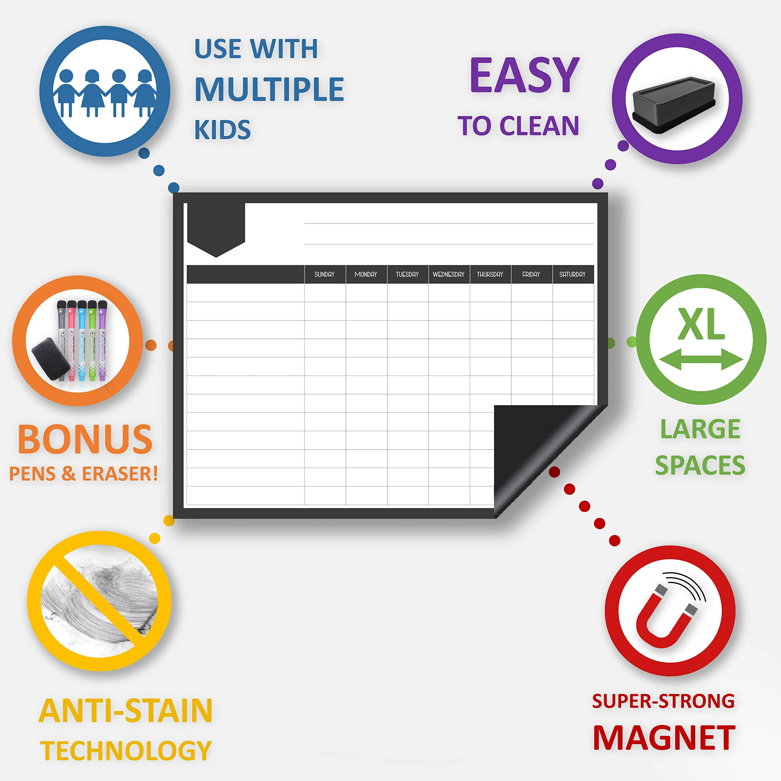 Dry Erase Board Chore Chart Magnetic Toddler Reward Chart for Fridge