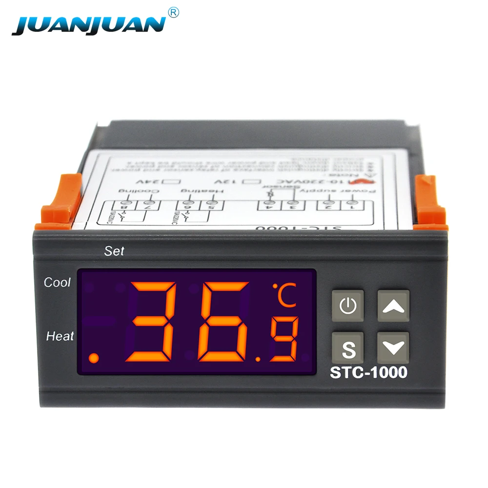 STC 1000 температурный контроллер термостат для инкубатора электронный цифровой дисплей Температурный датчик