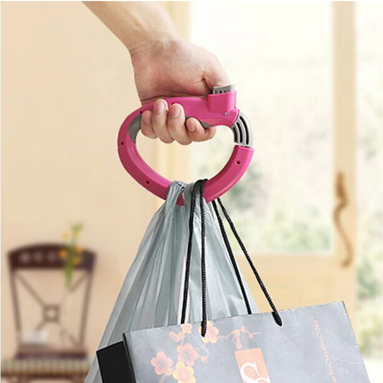 Wholesale Plastic D Shape Grocery Bag Holder One Trip Grip Shopping Holder Carry Handle For Bags Kitchen Tool
