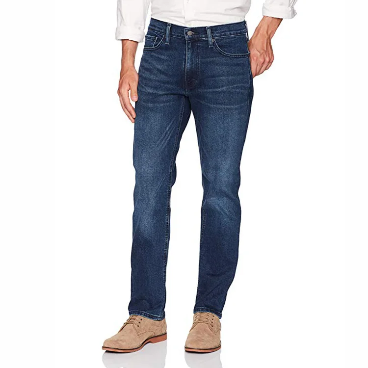 China factory custom wholesale private label loose straight fit jeans for men