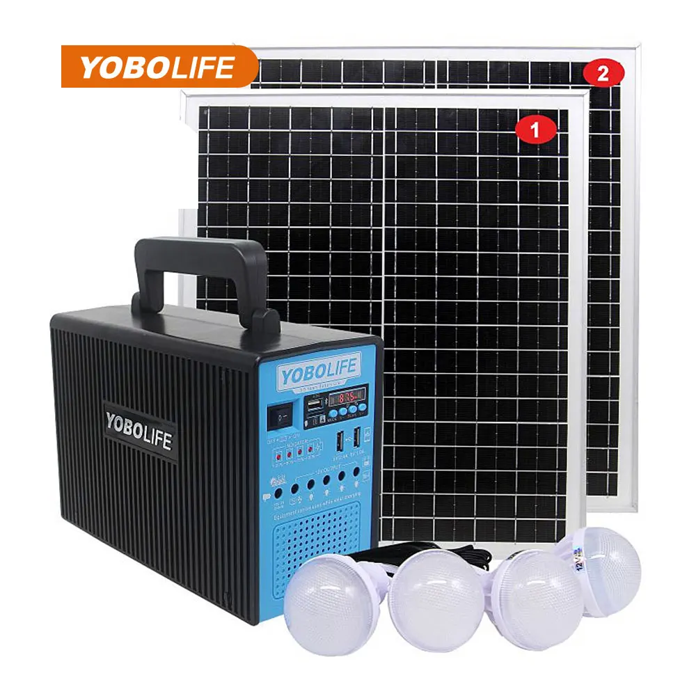 Portable Solar Power Station LM-9019 12V 160Wh Lithium Battery Use on TV&Fan Solar Energy System With FM Radio&MP3 For Home