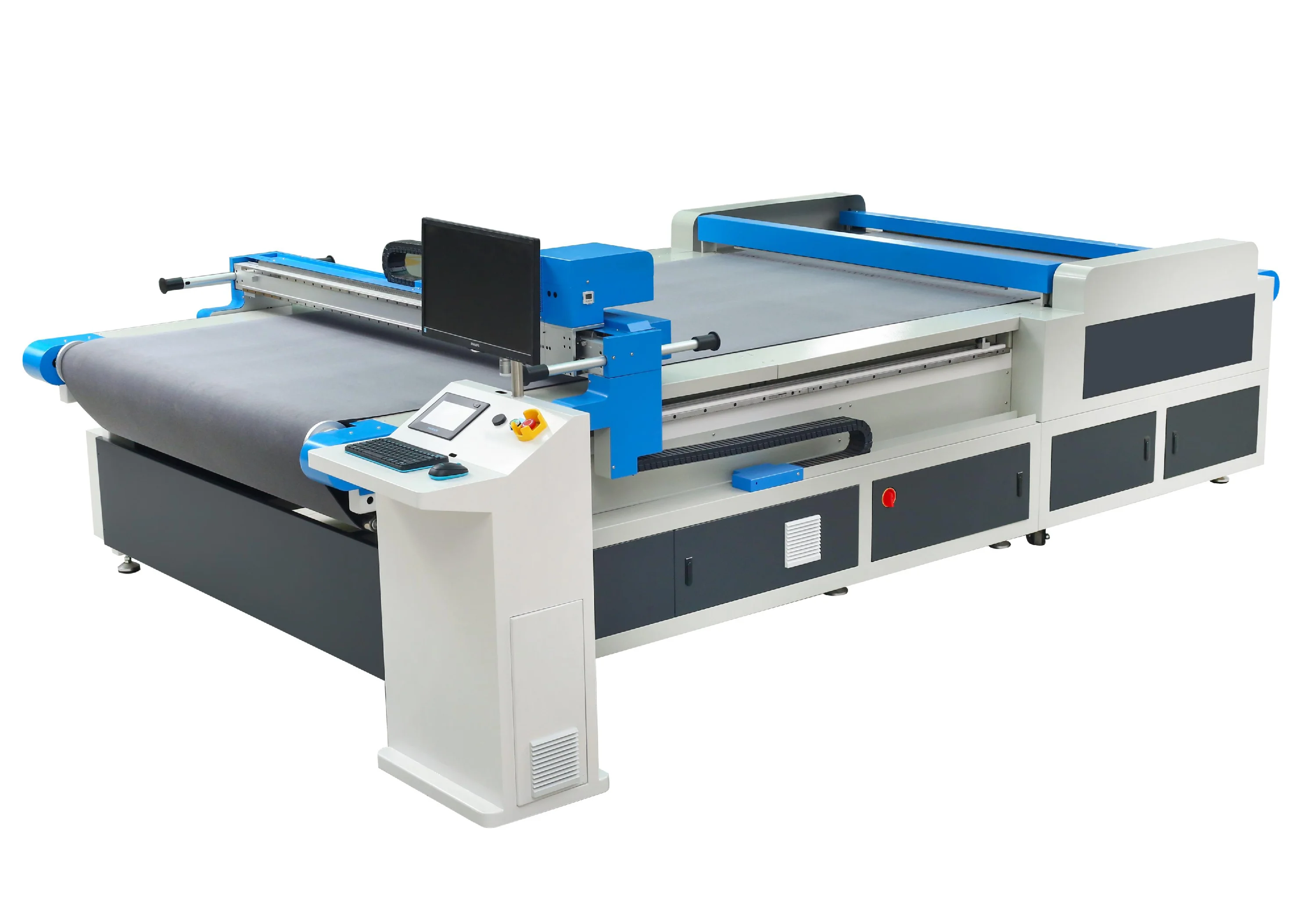 CNC controlled 1625 fabric Table Polyester Artificial Leather Cloth Fabric Garment Vibrating knife cutting  Machine