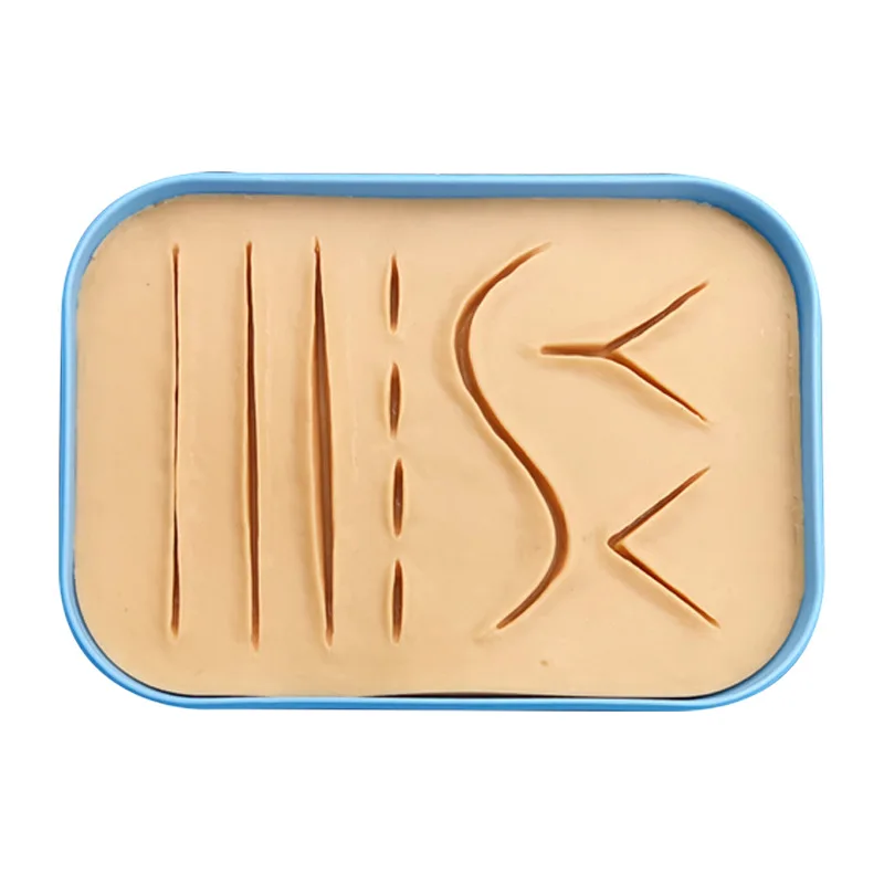 Medical suture skin model, surgical knotting training tools, wound simulation silicone