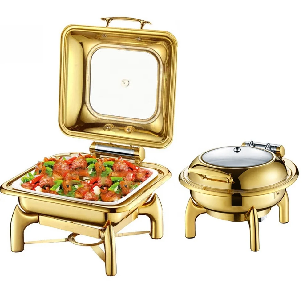 Buffet Server Food Warmer Stainless Steel Luxury Food Warmer Chafing Dish Set Best Price Food Warmer Container Stainless Steel