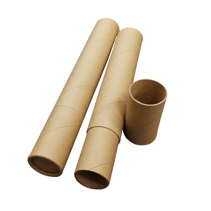 Оптовая продажа биоразлагаемая крафт-бумага картонный цилиндр влагостойкая Круглая Бумажная коробка почтовая бумажная трубка