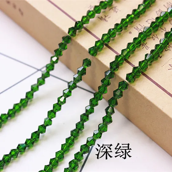 Factory price wholesale bicone Beads 2/3/4/5/6/8mm Colorful glass bicone crystal loose beads for jewelry making