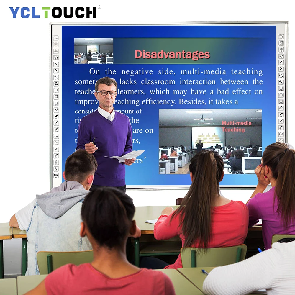 YCL TOUCH распродажа 40 точек Мультисенсорная высокоточная интерактивная доска 82 дюймов умная для класса