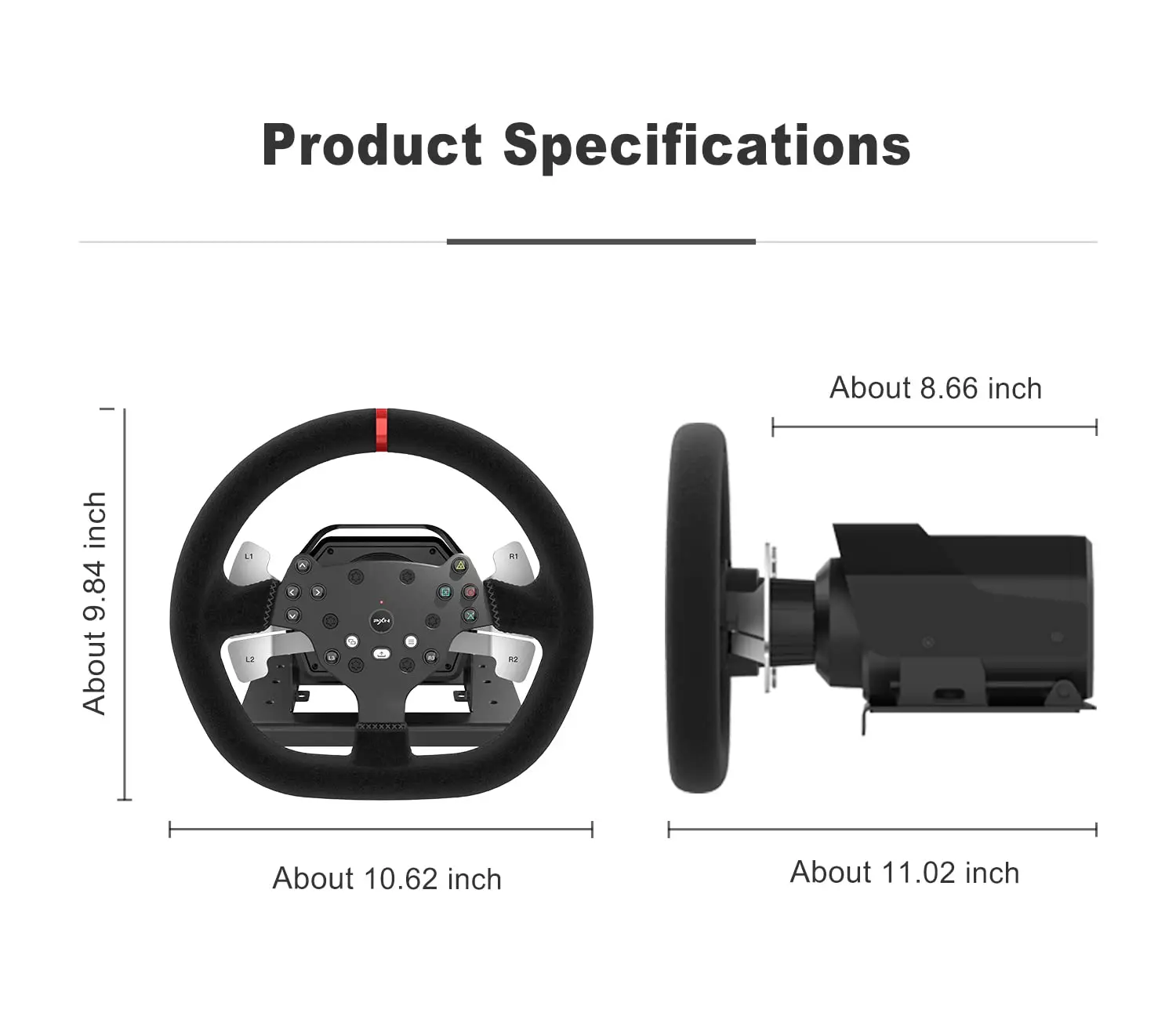 PXN V10 next level playstation steering wheel force feedback driving racing game simulator for ps4, xbox series x, pc