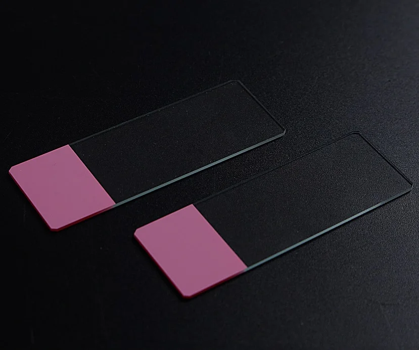 Color White Blue Pink Yellow Green Orange Frosted Ground Microscopic Glass Slide for Marking with Permanent Markers