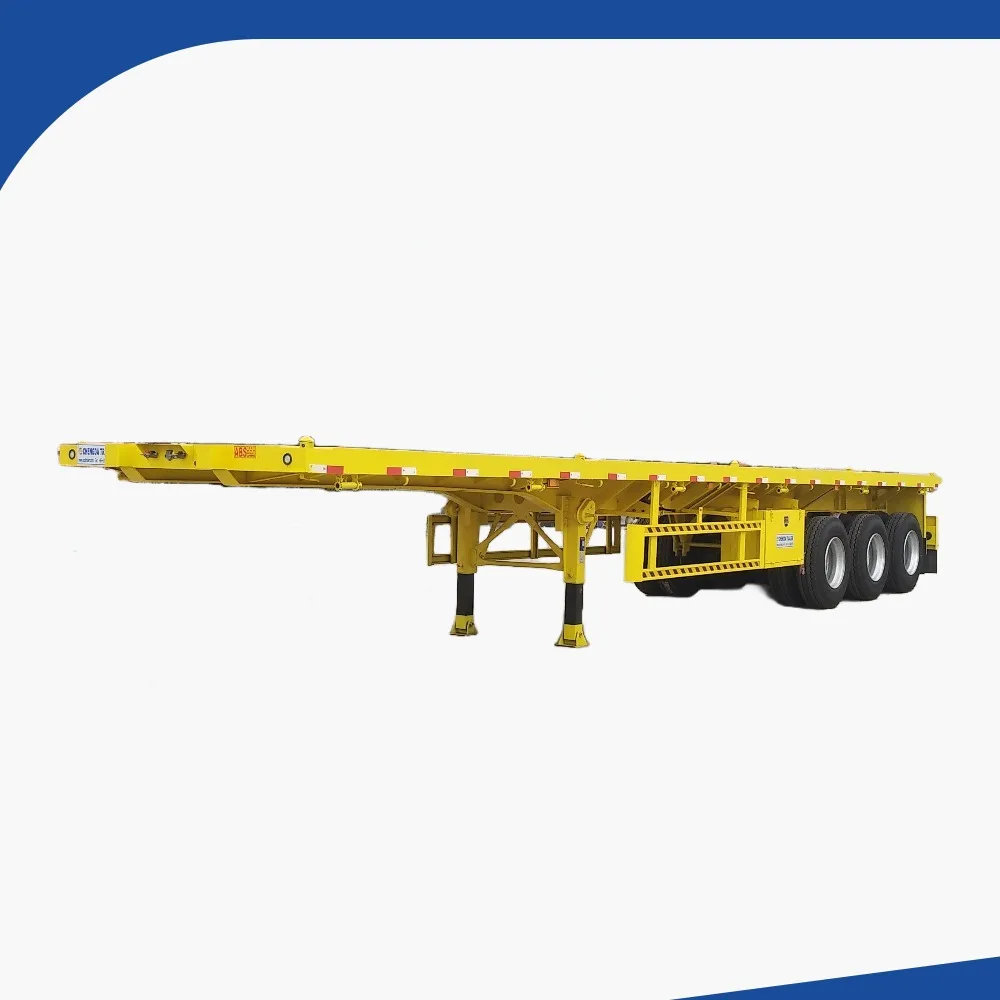 New 3 Axles 40 FT 45 FT Flatbed Truck Trailer 40Foot Container Truck Trailers Used Truck Trailers Sale
