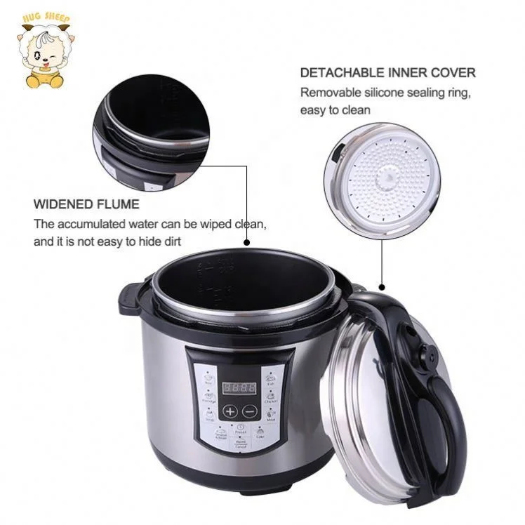 Customizable panel function multifunctional electric pressure cooker 4L-12L