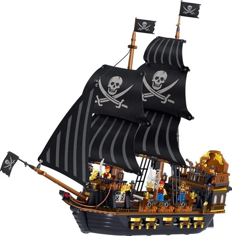 Wholesale Price Kids Pirate Ship Building Blocks 1352pcs Moc Technic Plastic Construction Toys Building Bricks