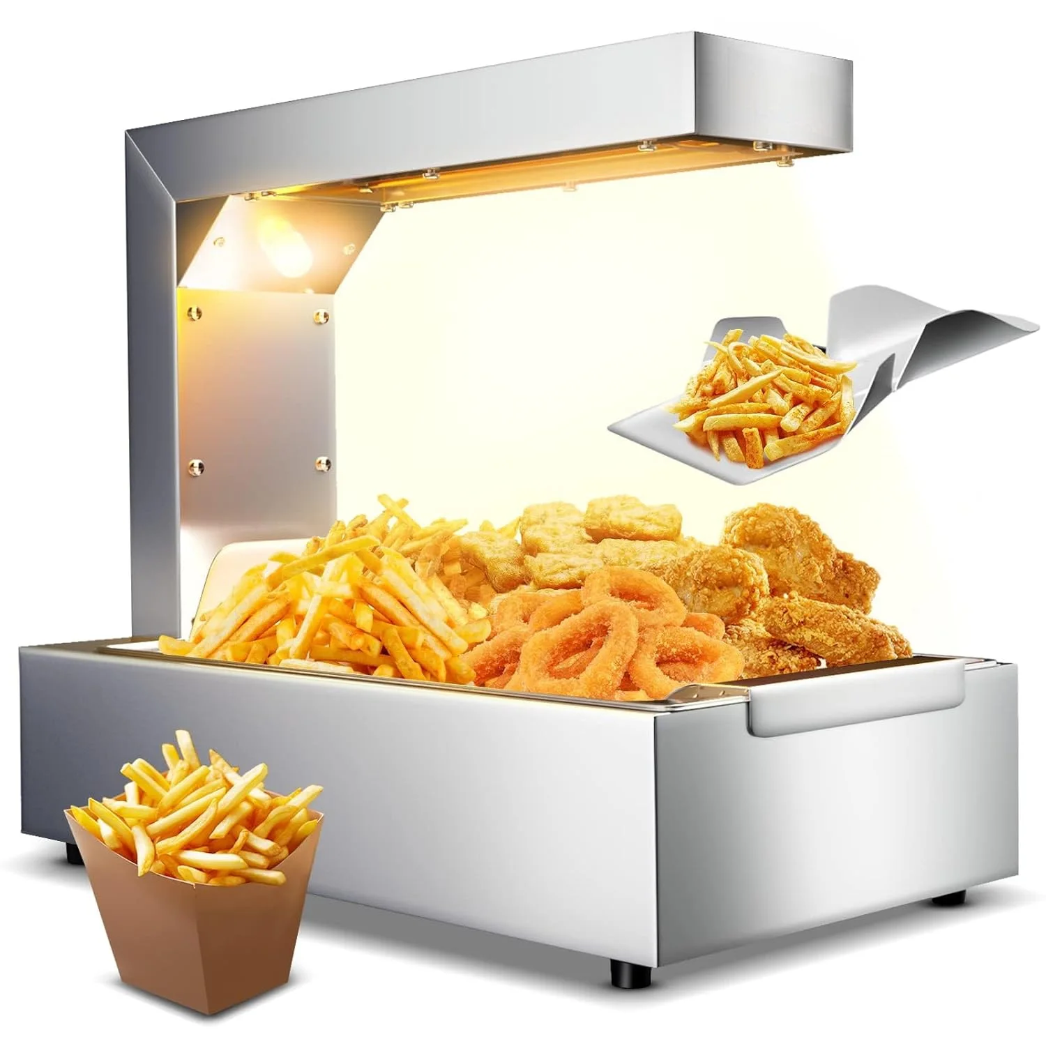 Kfc чипсы фаст-фуд дисплей подогреватель коммерческий магазин Электрический еды