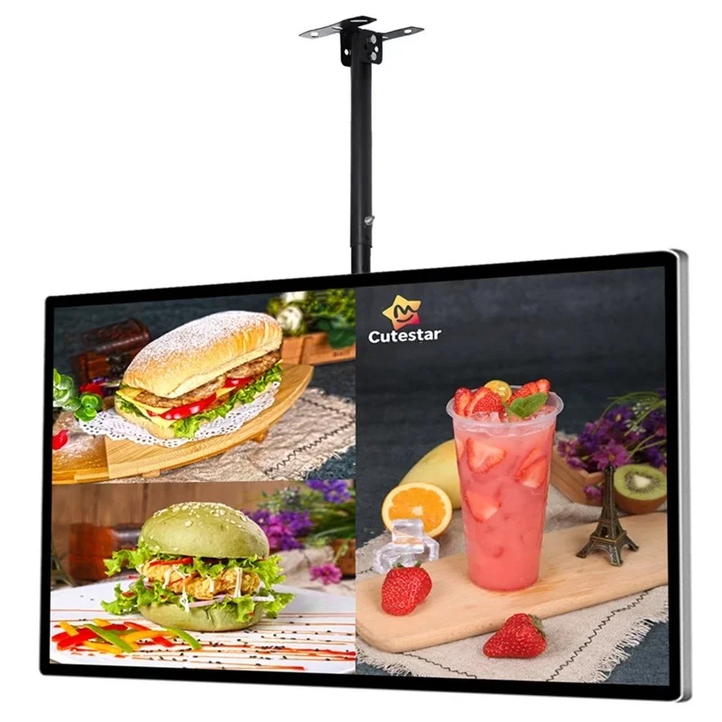 Рекламный медиаплеер 4k ЖК-сенсорные экраны Android Digital Signage 65 дюймов настенный рекламный дисплей для самообслуживания