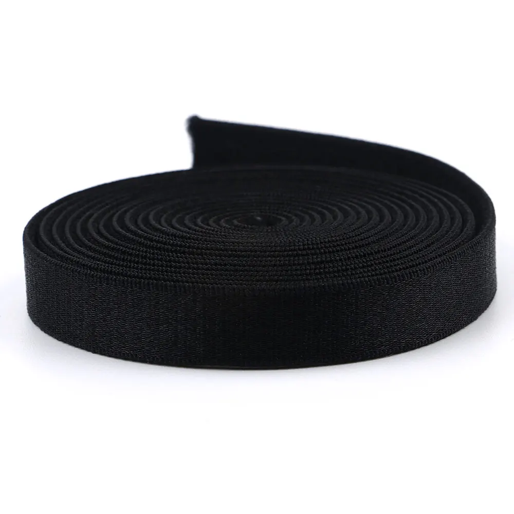Black White Yellow Blue Red Pink One Side Shinny 1cm Bra Elastic Band for Bra Elastic Strap