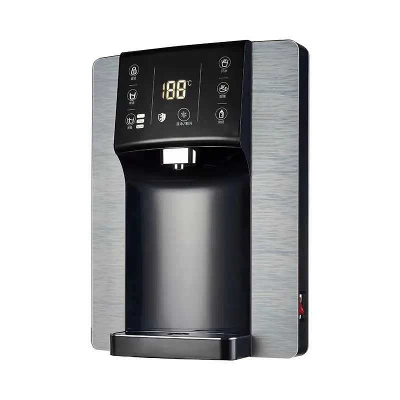 family office use white  large screen temperature display wall-mounted hot and cold pipeline water dispenser