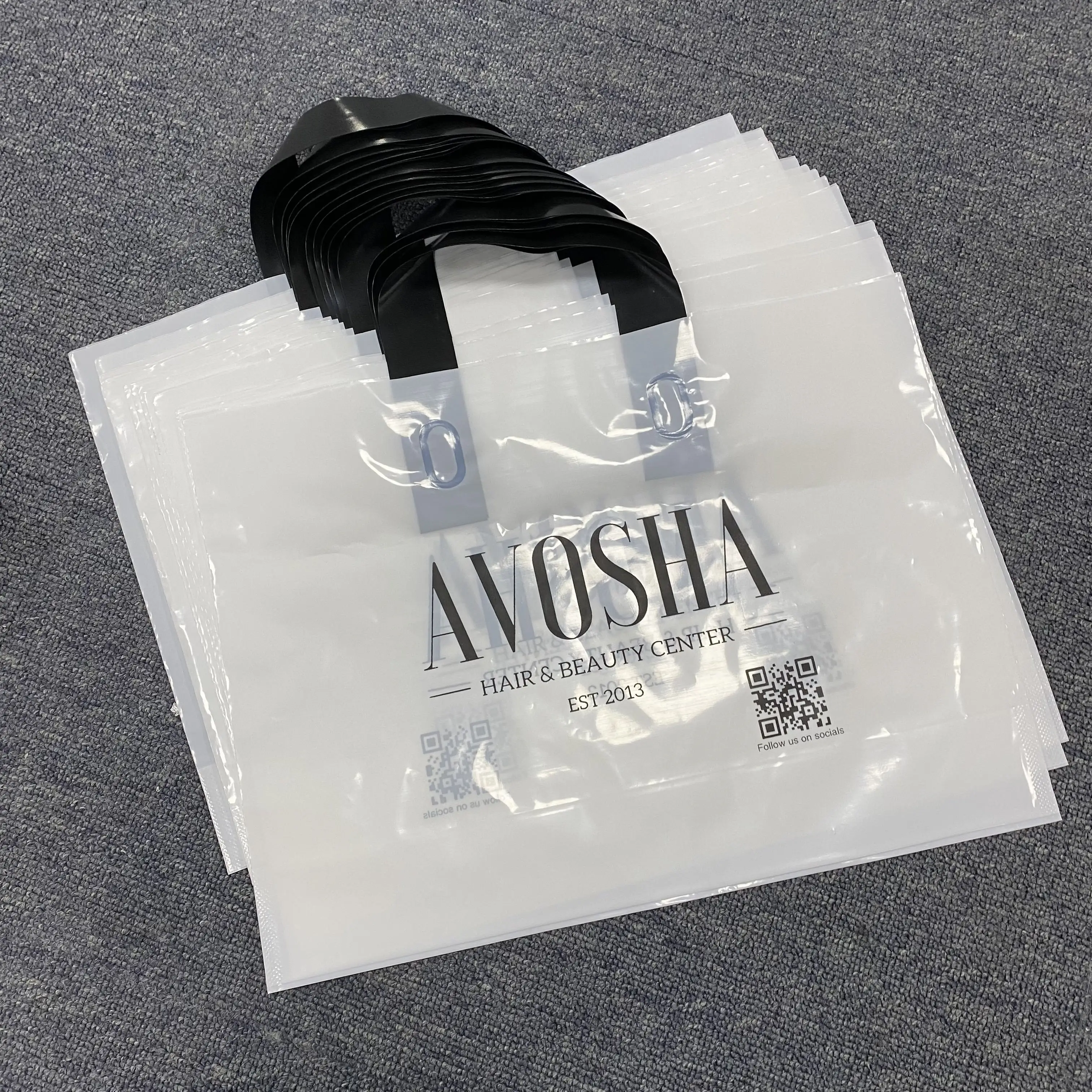 Customized Biodegradable Free Sample Plastic Shopping Bag Packing Bag With Hand