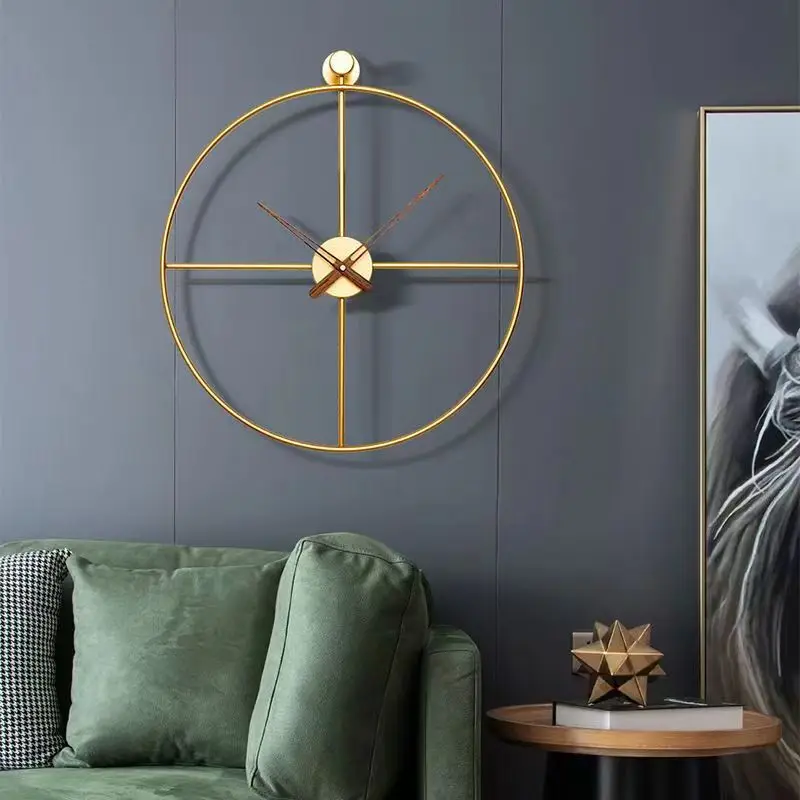 50 large dropshipping products 2024 simple modern luxury wall hanging clock decorative metal wall watch clock home house decor