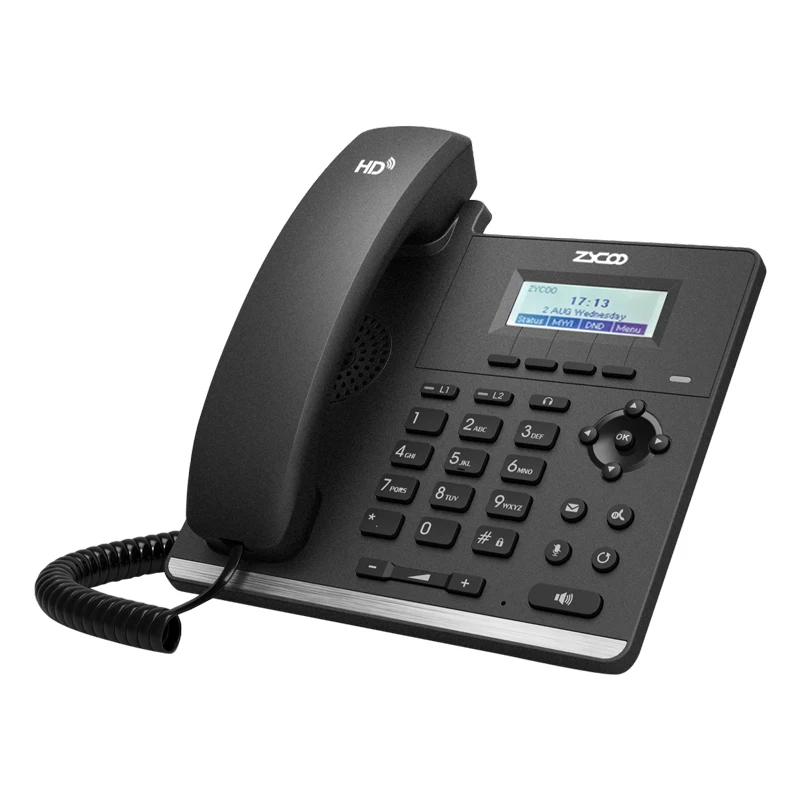 CooFone H81 VOIP Phone,2 SIP Accounts,128x48 Screen basic ZYCOO  ip phone