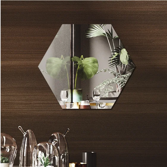 High Quality Wholesale Square 3D Non Glass Safety Adhesive Custom Acrylic Mirror Wall Stickers for Home Decor