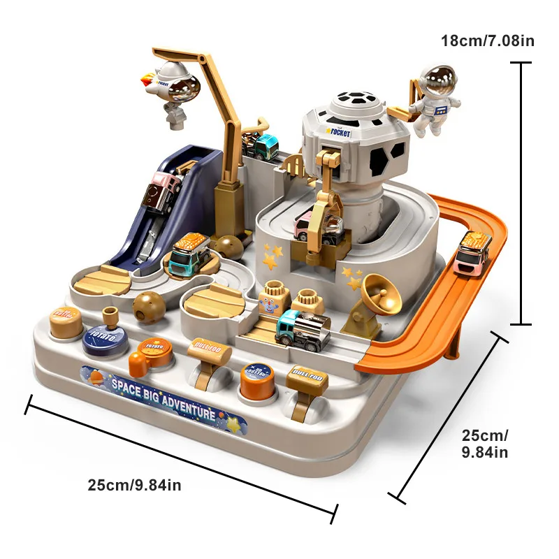 Plastic Toy Pull Back Car Ball Race Flexible Big Track Table Tower Car Race Train Toy With Track Set For Kids