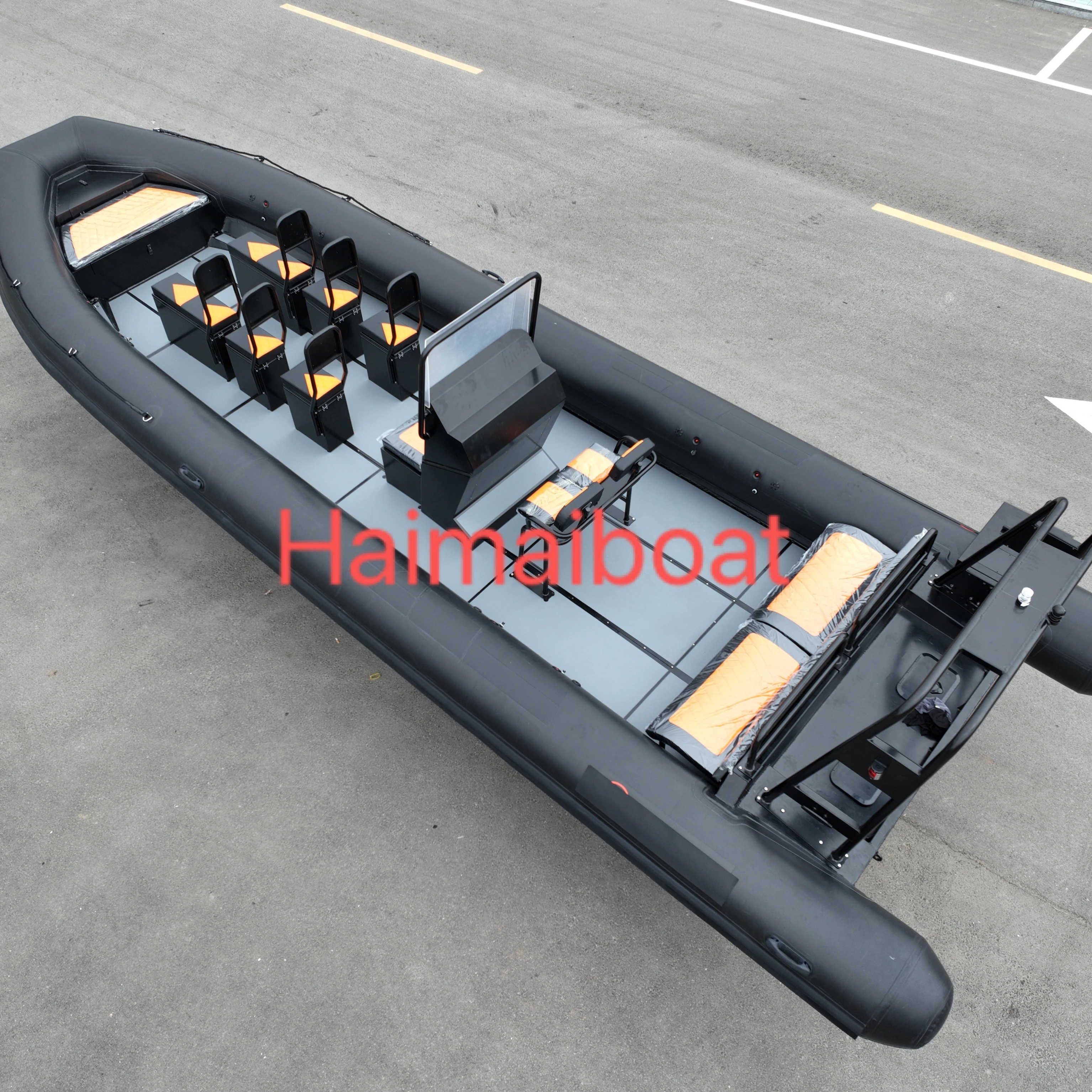 Hot sale 9.6M double hull Aluminum Rib Yacht Inflatable Boat with side ladder