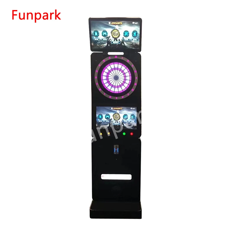Hot Selling Video Online Coin Operated Dart Arcade Game Amusement Sport Dart Machine with Stereo and Monitor