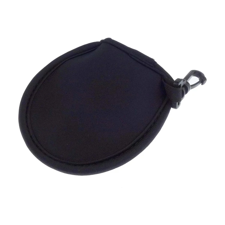 Wholesale Single Golf Ball Bag Portable Pocket Neoprene Golfbag For Sports Carry Bag With Plastic Clip Golfball Cleaner Pouch