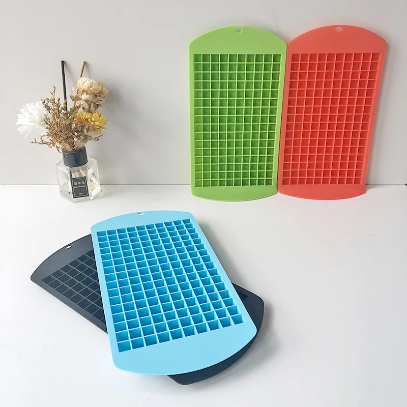 Will Chill Your Drink Faster Square Silicone Cube Mold Ice Maker Mini 160 Grids Ice Cube Tray