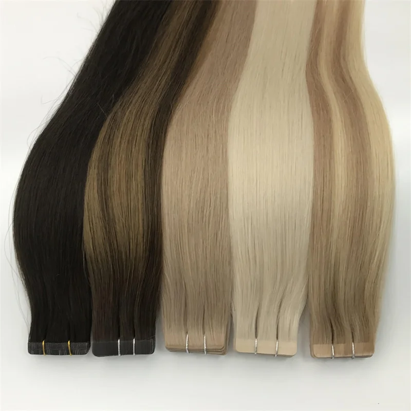 2024 Hot Selling Tape-In Hair Extensions Remy Grade Raw Virgin Human Hair Double Drawn