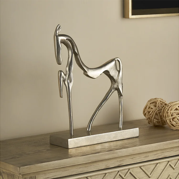 Home Accessories Product Cast Iron Metal Horse Statue Sculpture Decor for Sale