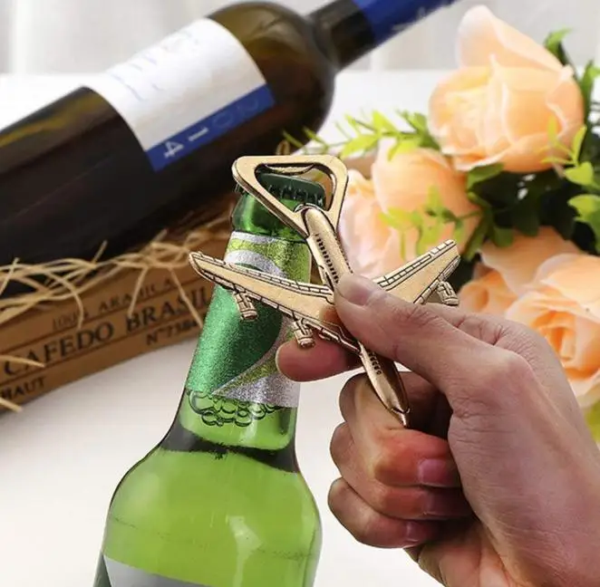 
Airplane Bottle Opener with Gift Box Air Plane Travel Beer Bottle Opener Party Favor Wedding Birthday Decorations 
