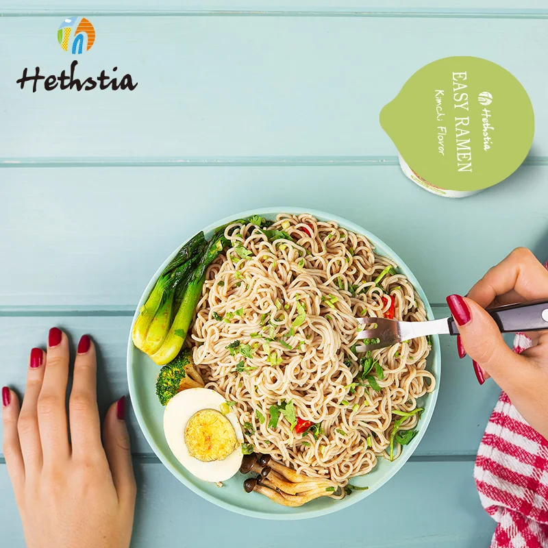 Корейский легкий рамен быстрого приготовления лапша кимчи на растительной основе веганский быстрорастворимый рис в стиле чашки лапши
